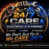 .Our logo represents quality, reliability, and 24/7 professional electrical, plumbing, and property maintenance services. We Don't Just Fix It &mdash; We CARE 24/7.